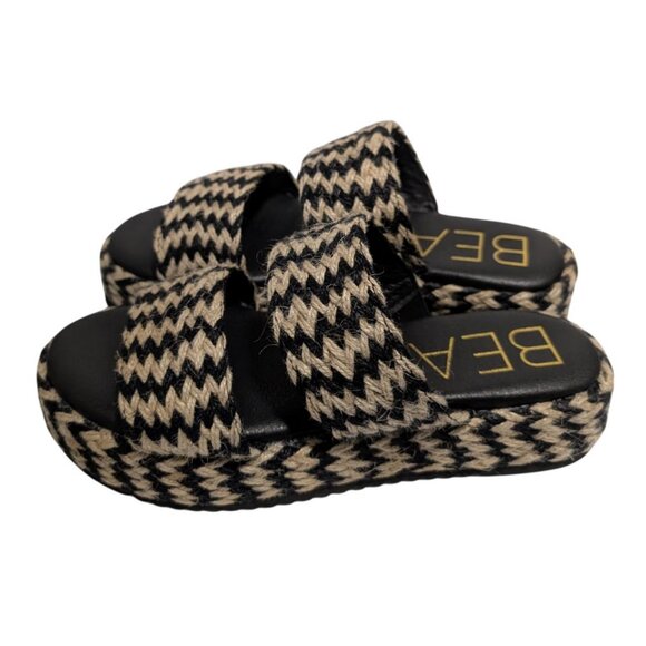 Beach by Matisse Borderline Platform Slide Sandals Boho Chevron Woven Womens 7 - Picture 9 of 9